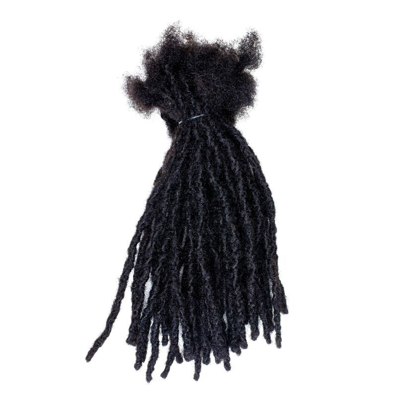 Anwi Textured Human Hair Loc Extensions - 10 Loc Bundles - Sizes 0.6cm & 0.7cm - Lengths 4 to 20 Inches