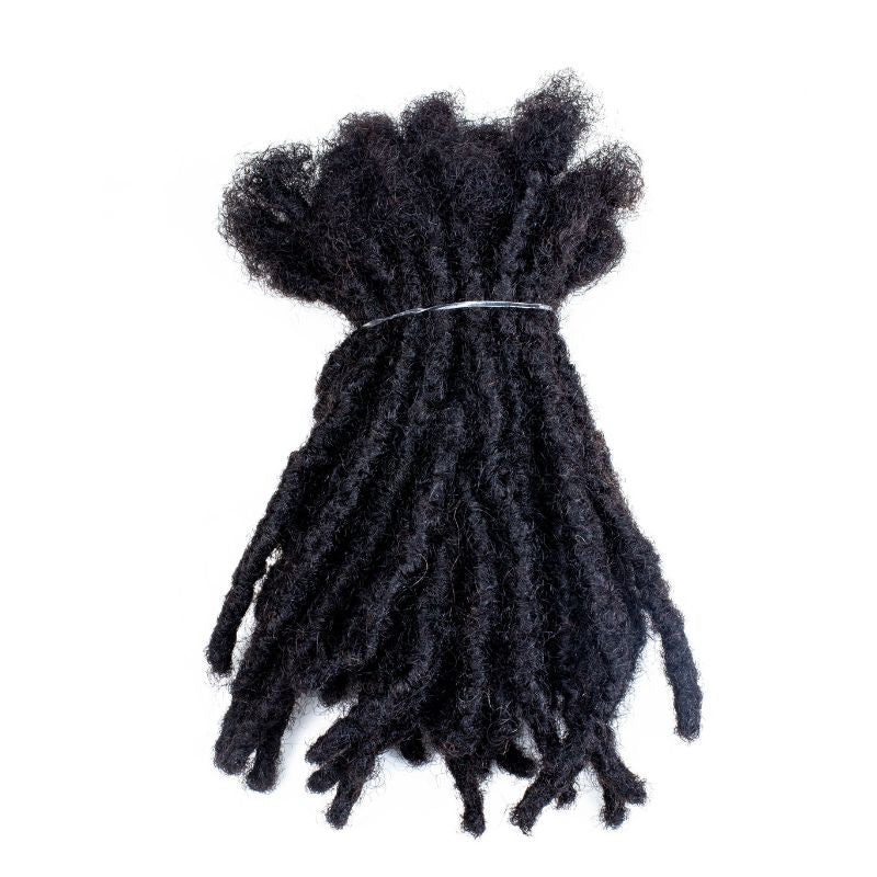 Anwi Textured Human Hair Loc Extensions - 10 Loc Bundles - Sizes 0.6cm & 0.7cm - Lengths 4 to 20 Inches