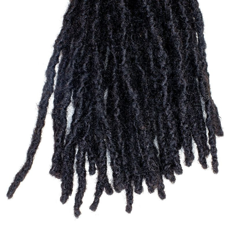 Anwi Textured Human Hair Loc Extensions - 10 Loc Bundles - Sizes 0.6cm & 0.7cm - Lengths 4 to 20 Inches