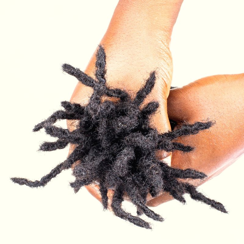 Anwi Human Hair Loc Extensions - 10 Locs, Textured, Sizes 0.4cm & 0.5cm, 4-20 Inches