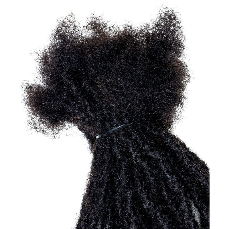 Anwi Textured Human Hair Loc Extensions - 10 Loc Bundles - Sizes 0.6cm & 0.7cm - Lengths 4 to 20 Inches