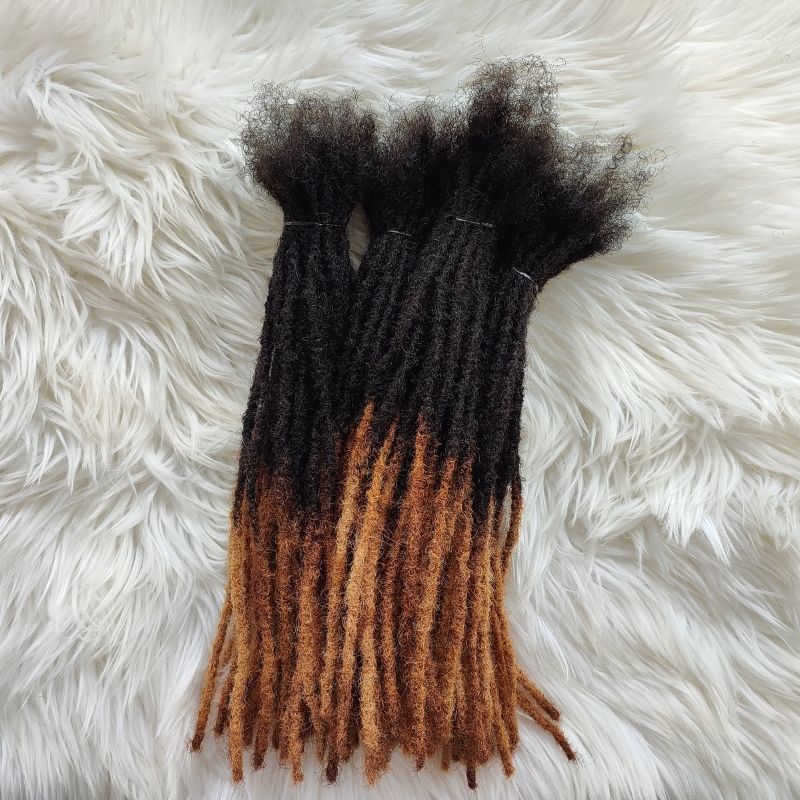 20 locs Bundle, 100% Human Hair Dreadlock Extensions with Honey Tips In X-Small to Small Sizes with 6 to 14 inches in Multiple Colors