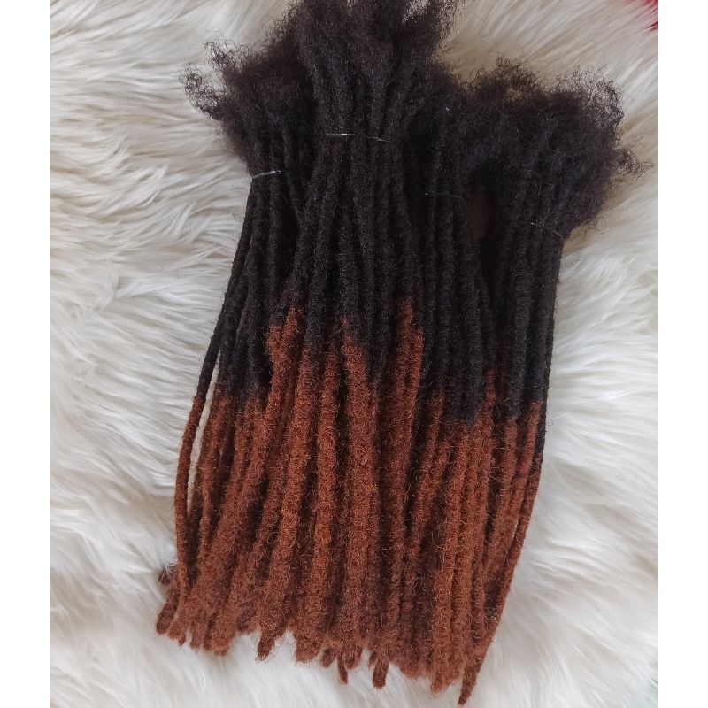 30 locs Bundle,100% Human Hair Dreadlock Extensions with Honey Tips In X-Small to Small Sizes with 16 to 30 inches in Multiple Colors