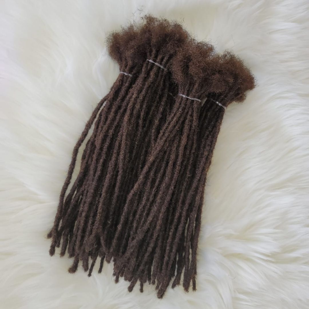 10 locs Bundle, 100% Human Hair Dreadlock Extensions with Closed Tips In X-Small to Small Sizes with 3 to 14 inches in Multiple Colors