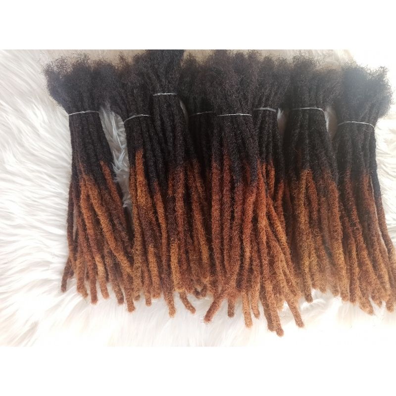 20 locs Bundle, 100% Human Hair Dreadlock Extensions with Honey Tips In X-Small to Small Sizes with 6 to 14 inches in Multiple Colors