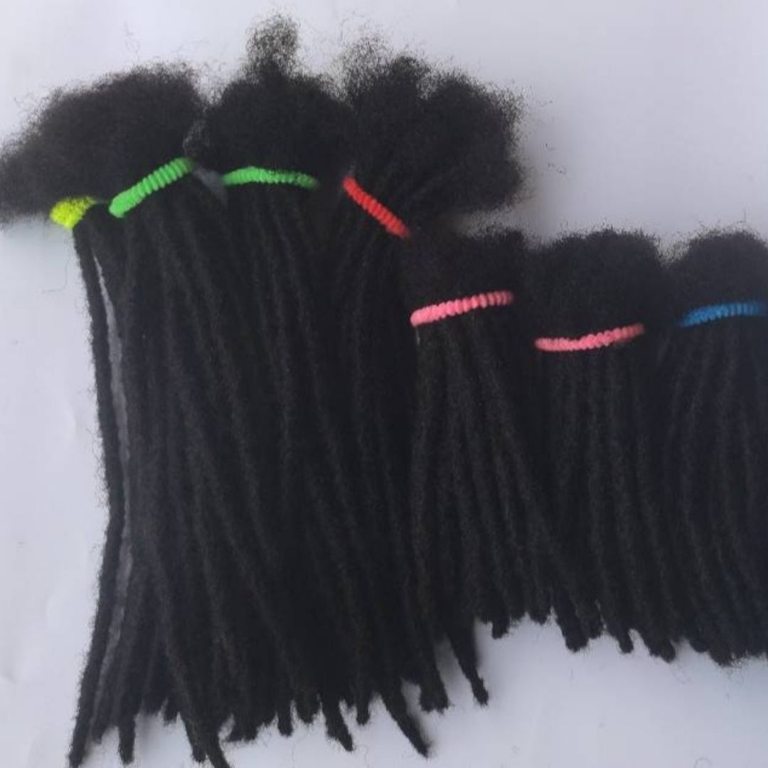 10 locs Bundle, 100% Human Hair Dreadlock Extensions with Closed Tips In X-Small to Small Sizes with 3 to 14 inches in Multiple Colors