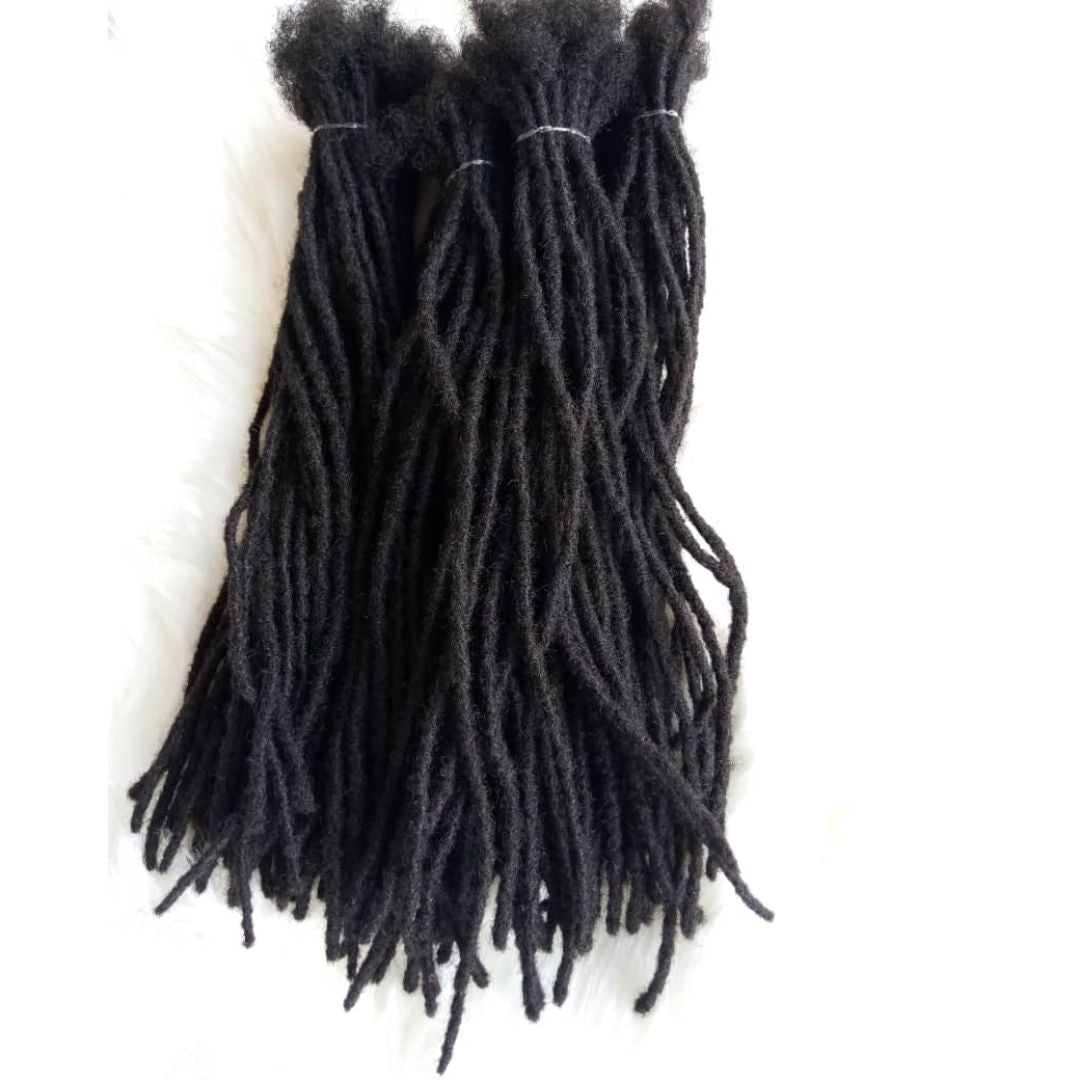 100 locs Bundle, 100% Human Hair Dreadlock Extensions with Closed Tips In X-Small to Small Sizes with 3 to 14 inches in Multiple Colors