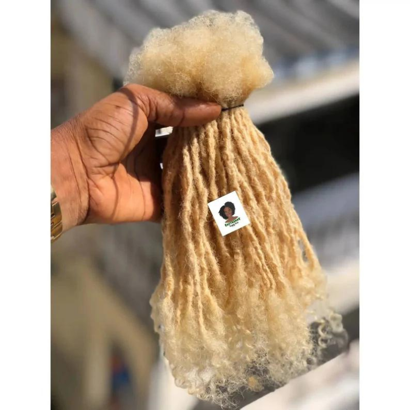 Bundle of 50 Anwi Mini Textured Locs Made From 100% Human Hair Size 0.3 cm