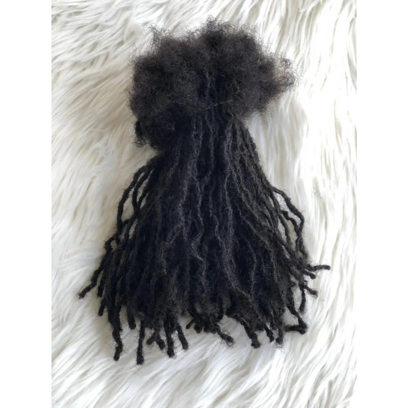 Bundle of 100 Micro-locs Made From 100% Human Hair Sizes 0.3 cm, Anwi Mini Textured Locs