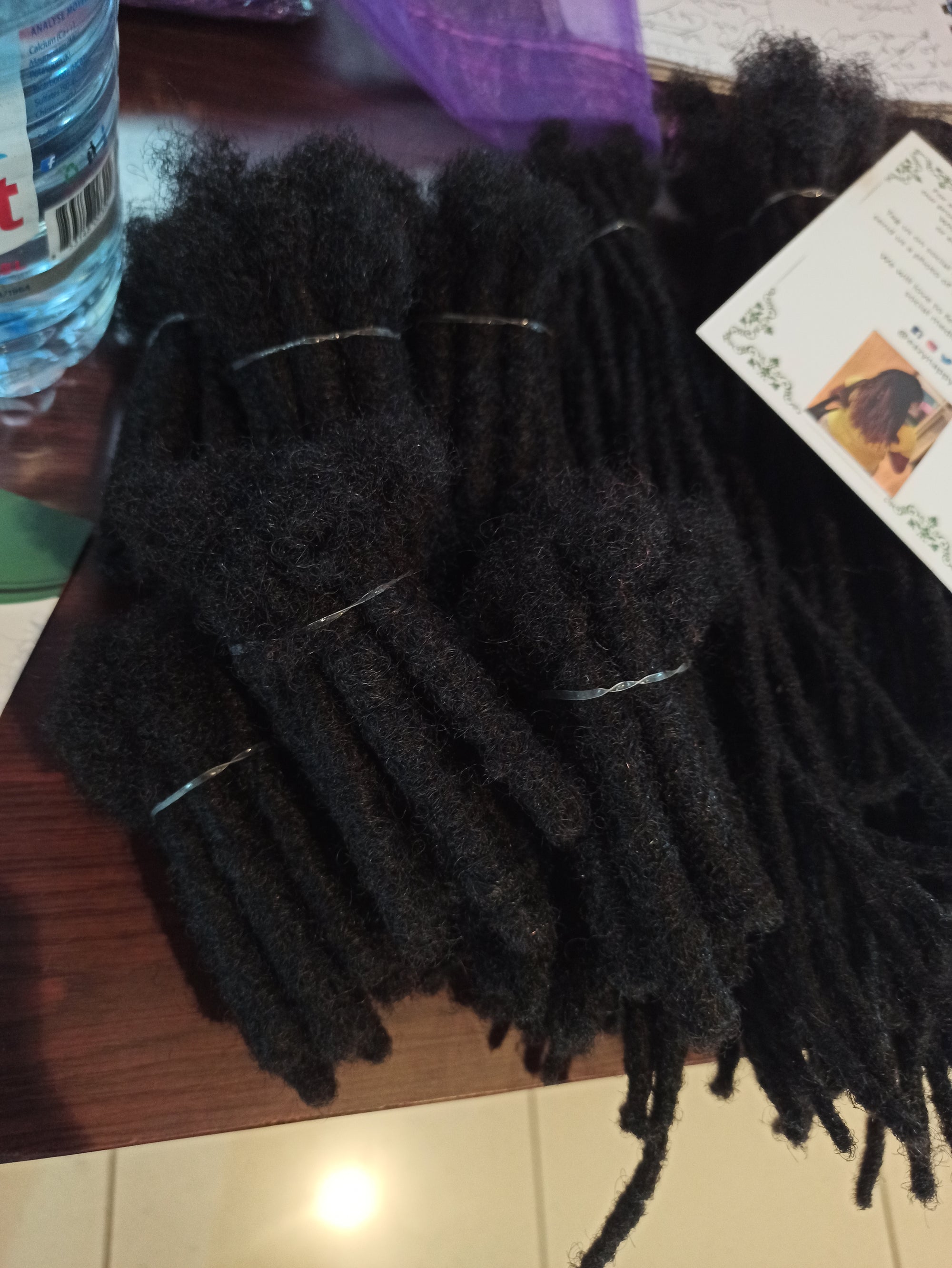 70 locs per bundle Sharpie size handmade permanent dreadlock extensions made from 100% human hair-Afrolocs