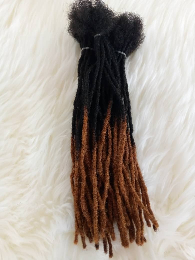 100 locs Bundle,100% Human Hair Dreadlock Extensions with Honey Tips In X-Small to Small Sizes with 16 to 30 inches in Multiple Colors