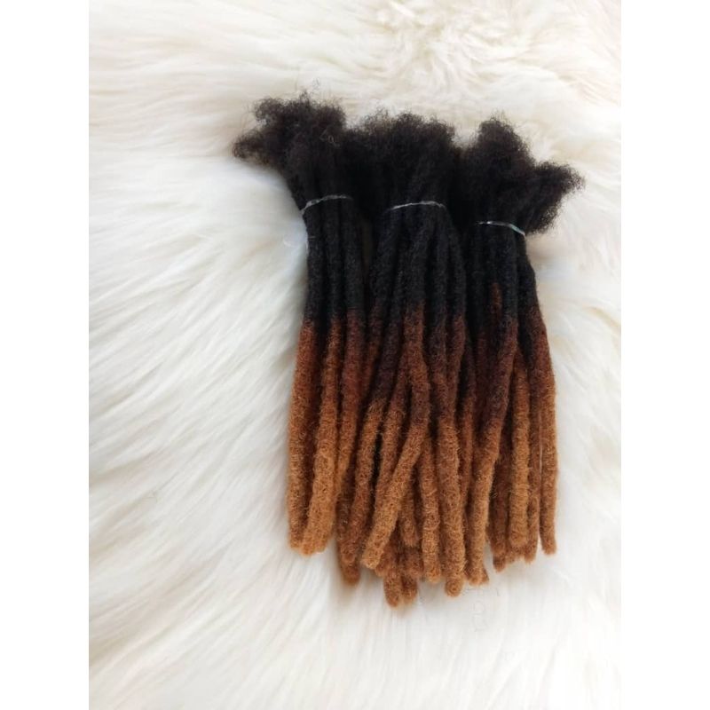 30 Locs Bundle, 100% Human Hair THREE TONE Dreadlock Extensions In X-Small to Small Sizes With 6 to 16 Inches Length